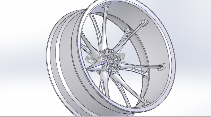 合金轮毂设计模型 - solidworks交通工具模型下载 - 沐风图纸