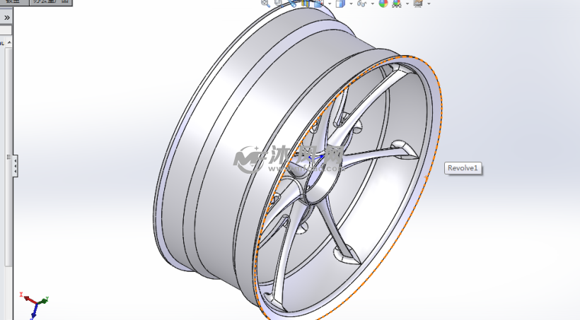 合金轮毂设计模型 - solidworks交通工具模型下载