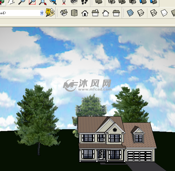 2200平方英尺的图纸-sketchup模型住宅-窗户示字母表怎么沐风用上房子图片
