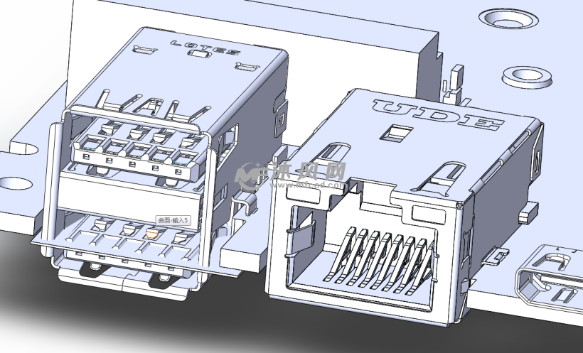 INTER因特尔主板接头设计模型 - solidworks电