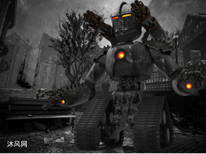 大型战争履带邪恶机器人设计模型 - solidworks