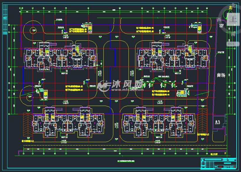 运城市汇洋房产未来城坡地型地下车库建筑图 