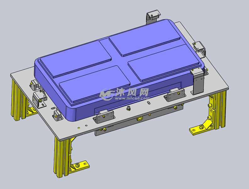 箱体定位机构 定位机构 - solidworks机械设备模型下载 - 沐风图纸