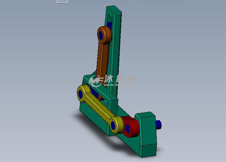 六杆精压机构 - solidworks机械设备模型下载