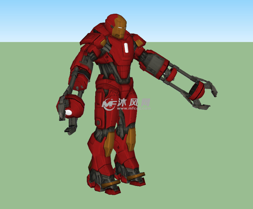 排雷钢铁侠 - sketchup工业游戏模型下载 - 沐风图纸