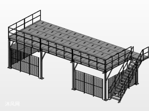设计 模块 模型/二层楼梯支架工厂用设计模型
