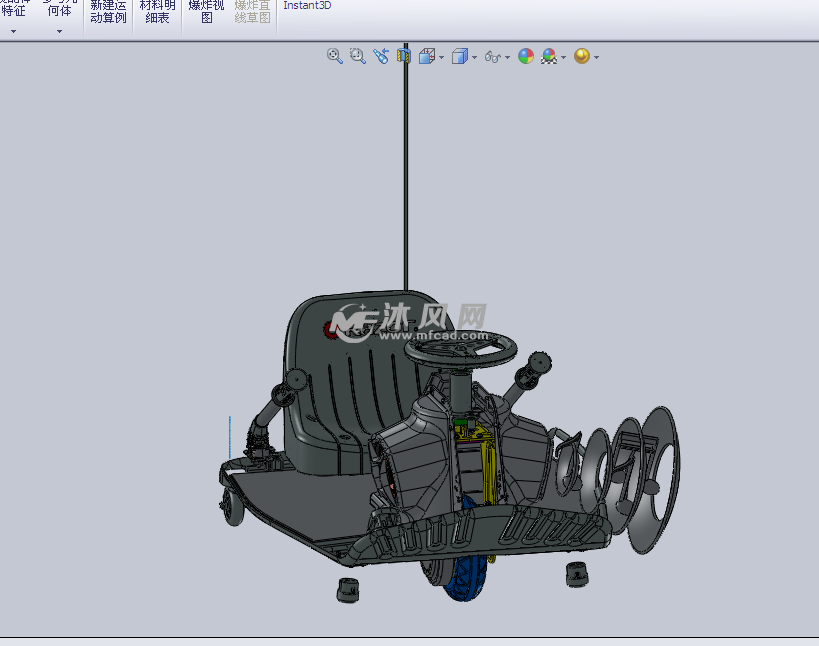 儿童玩耍的疯狂卡丁车设计模型