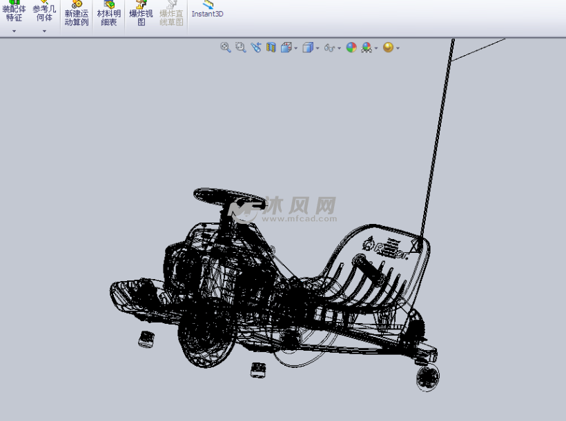 儿童玩耍的疯狂卡丁车设计模型