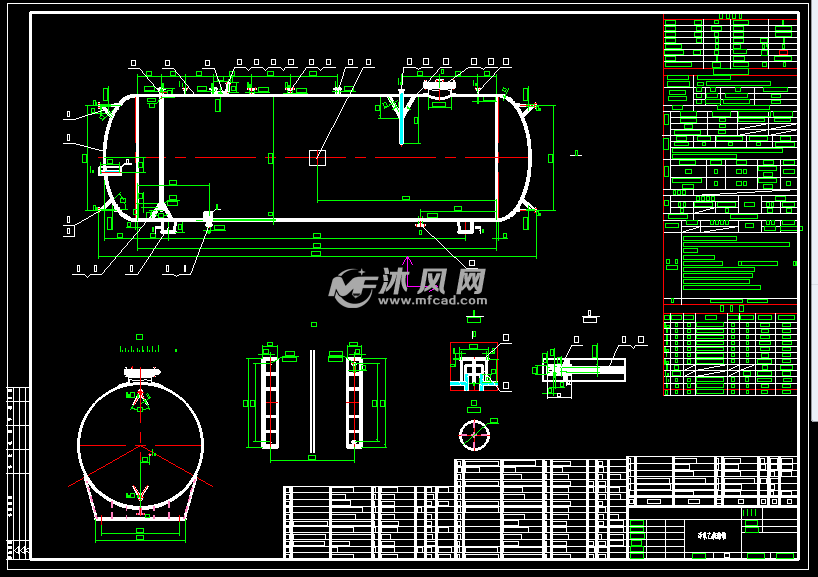 环氧乙烷罐--压力容器图纸