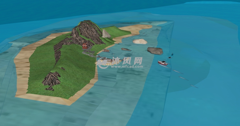 厦门小岛岛屿的模型设计