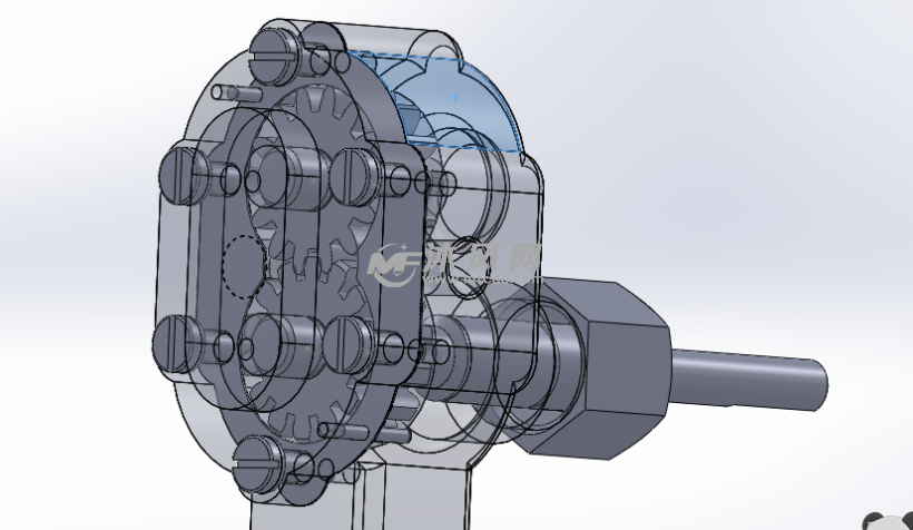 r形齿轮泵solidworks2012装配图爆炸图