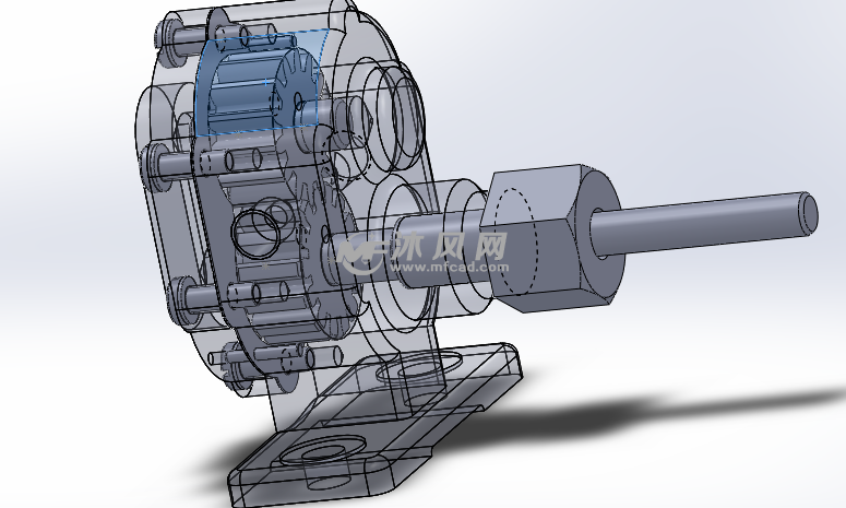 r形齿轮泵solidworks2012装配图爆炸图