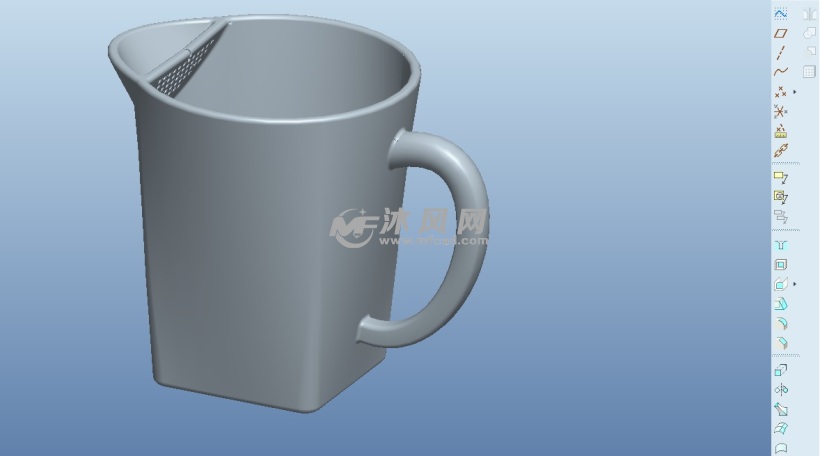 陶瓷隔茶杯 - ProE生活用品类模型下载
