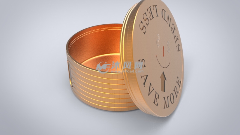 概念带刀的存钱盒设计款式-solidworks生活用挂扣快挂模型图片