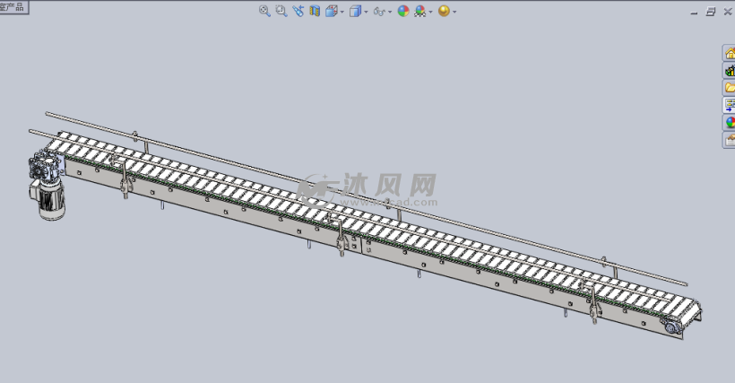流水线板链输送机设计模型 - solidworks机械设