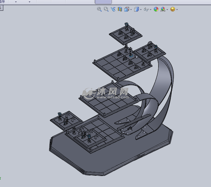 3d立体结构的国际象棋设计模型