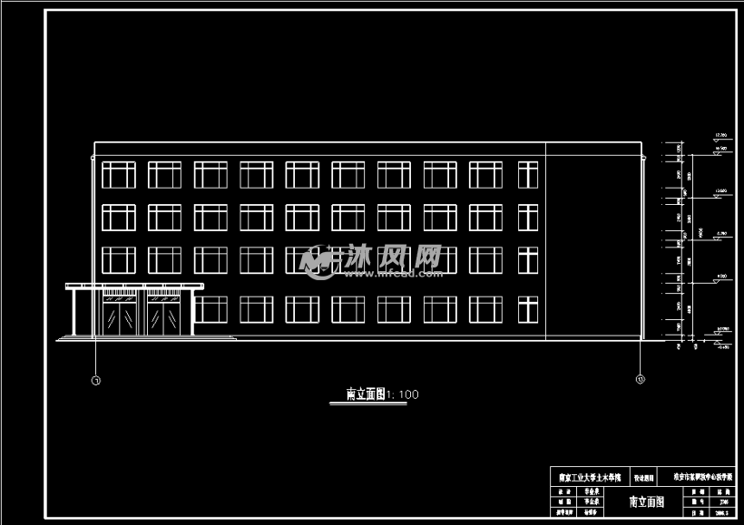 四层职教教学楼(计算书,建筑,结构图)