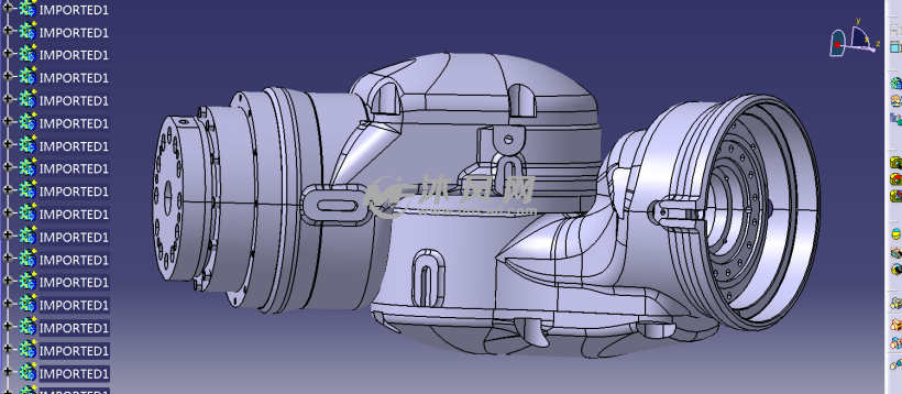 通用型工业机器人腕关节 - catia机械设备