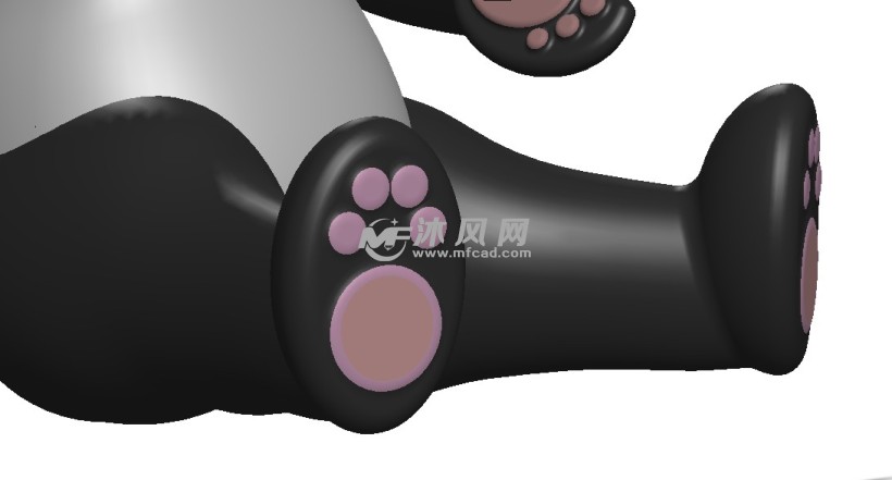 一只可爱的熊猫 - solidworks玩具公仔类模型下