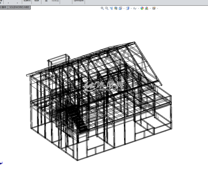 详解的木质房屋设计模型(大型) - solidworks生