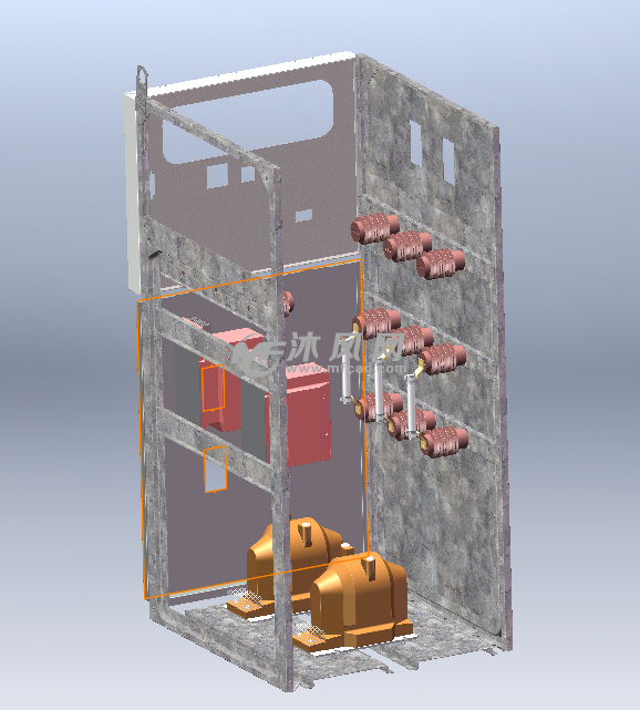 10KV计量柜模拟 - solidworks电气设备及元件模