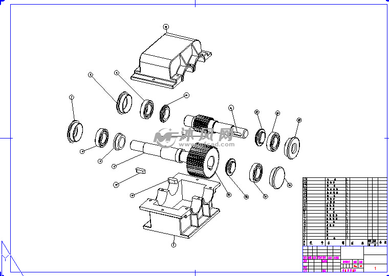 减速箱爆炸图