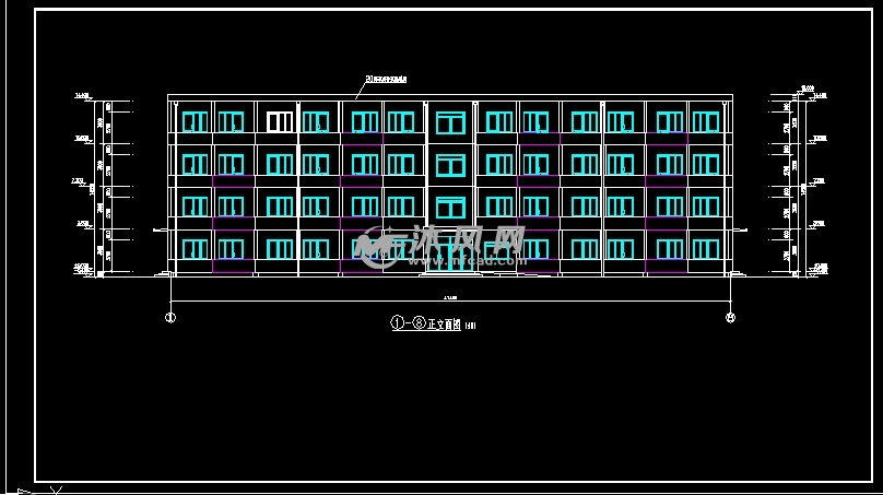 某4层宿舍楼全套设计(3800平左右,含计算书,建筑图,结构图)