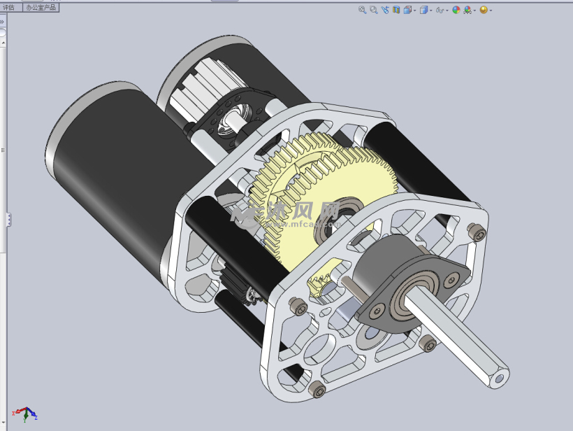 机器人驱动电机-减速器总成 - solidworks机械设