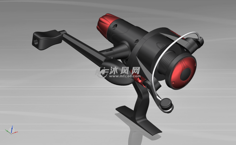 钓鱼杆卷轴 - solidworks机械设备模型下载