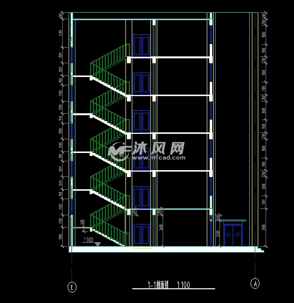 00平米框架行政办公楼设计(含计算书,建筑结构图)