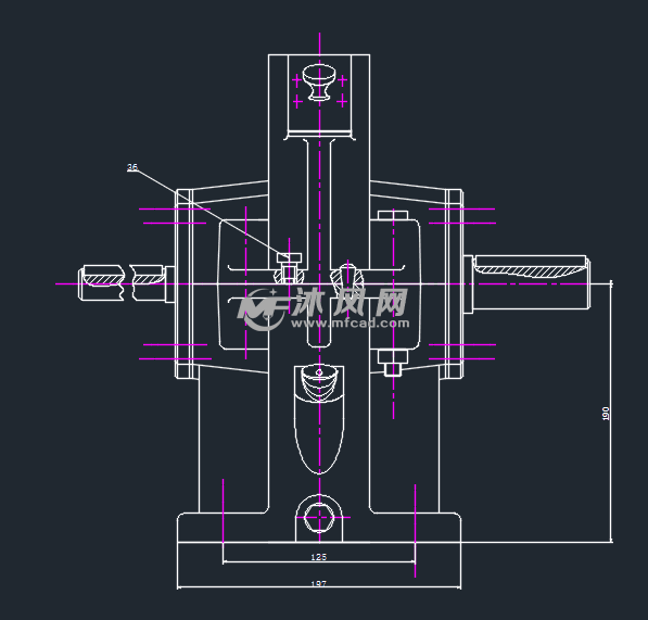 一级圆柱斜齿轮减速器cad - AutoCAD减速机械