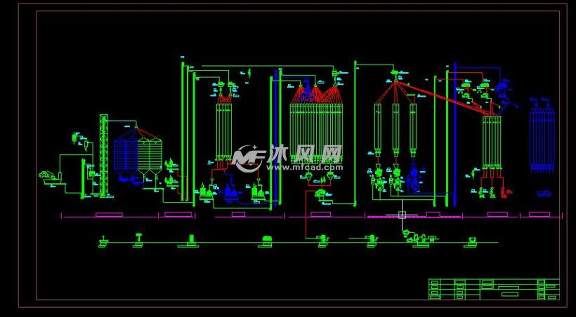 饲料厂生产工艺流程图(年产10万吨) - 农业机械