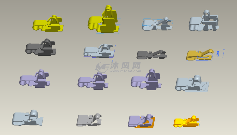 手机天线弹片大全 - proe通迅工具类模型下载