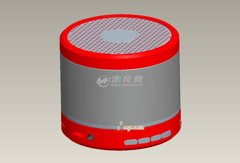 便携式立体声低音炮音响 - Proe数码产品类模型