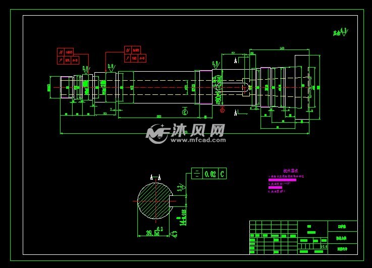 主轴零件图