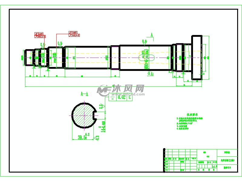 机床主轴图纸 a3-model