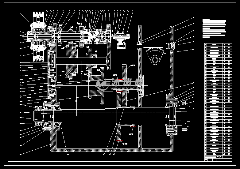 主轴箱部件设计[p=4(5.5kw) 转速1060 23.6]