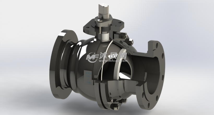 浮动软密封球阀 - solidworks阀体类模型下载