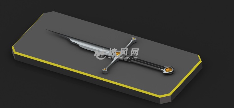索伦破碎刀 - solidworks军工用品模型下载 - 沐