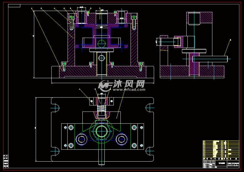 夹具总装图 零件图1 零件图2 目录 压缩包内容 字数统计 钻模板