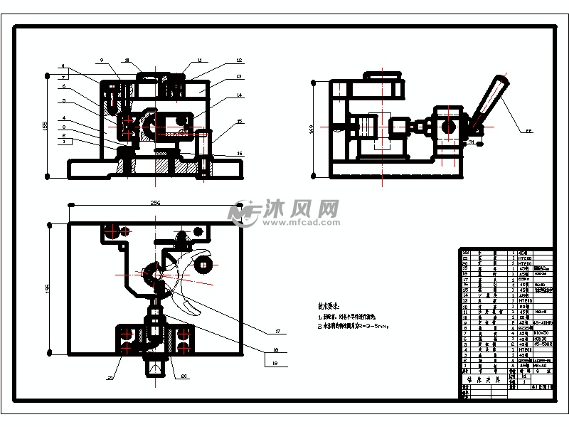 换挡叉的钻Φ16h8孔的钻床夹具a1-model