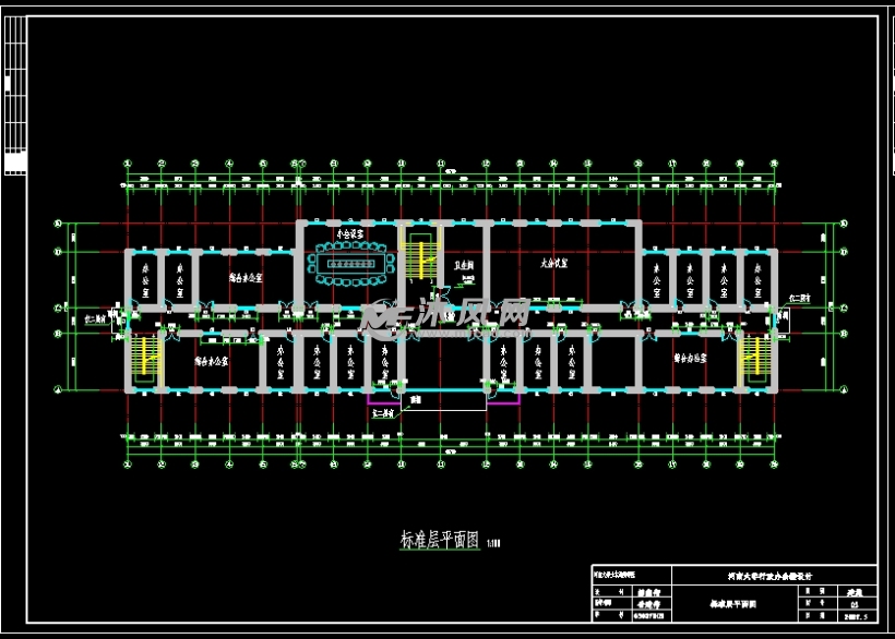 【4层】4500平米框架结构大学办公楼毕业设计