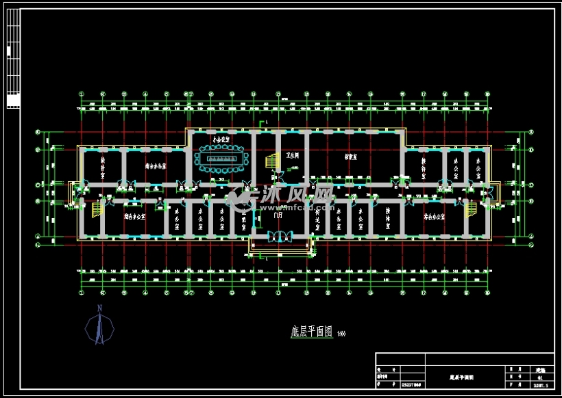 【4层】4500平米框架结构大学办公楼毕业设计