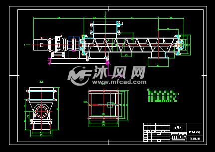 Y4220螺旋给料机总装图-AutoCAD机械图纸虾蟹老图纸公图片