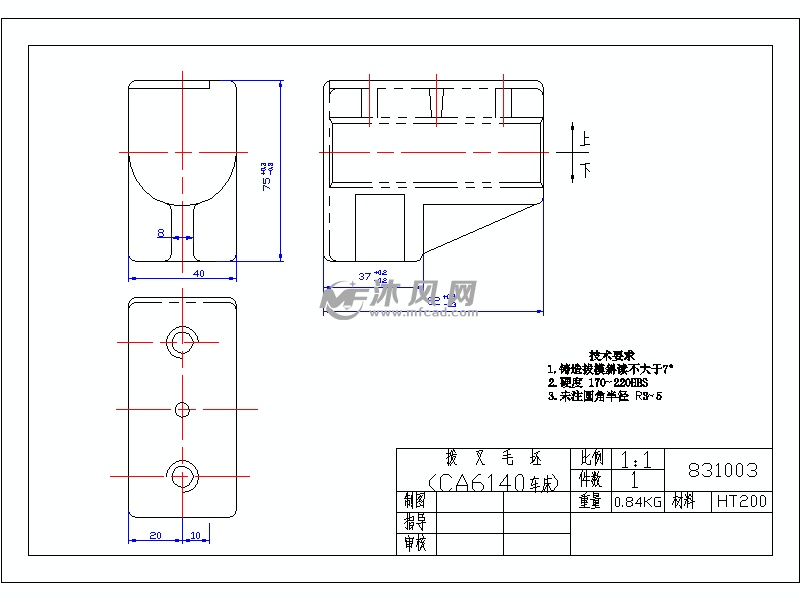 ca6140车床拨叉831003机械加工工艺规程及铣30×80上端面夹具设计