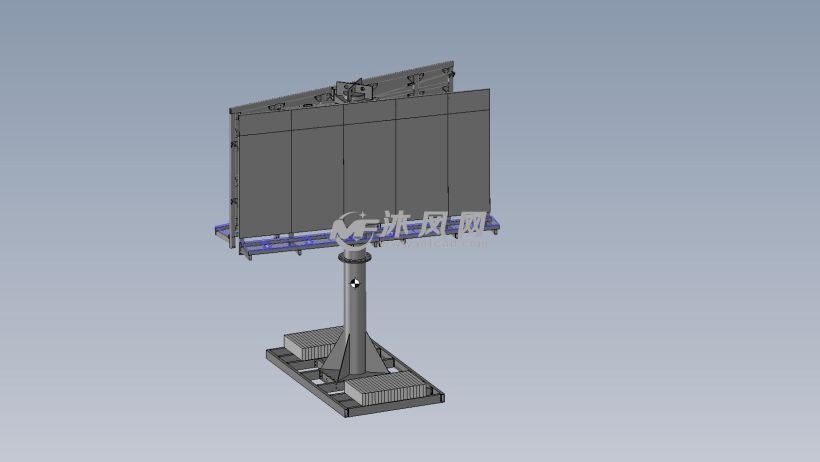 广告牌建设工程设计模型 - solidworks生活用品