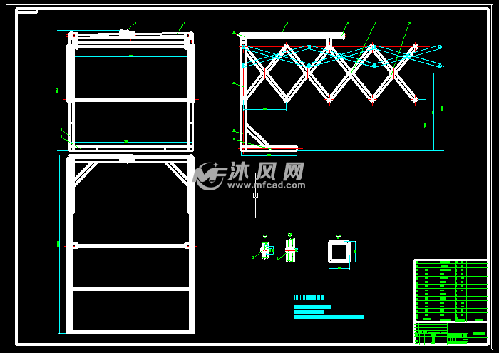 自动晾衣架设计(伸缩式含CAD及三维图纸全套