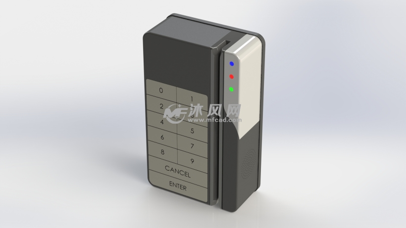 考勤刷卡机设计模型 - solidworks机械设备模型