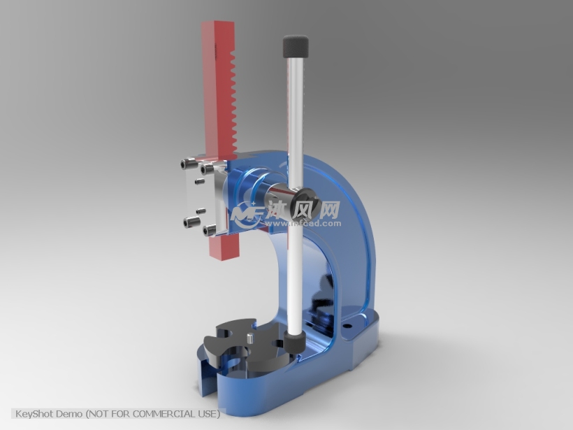 齿轮齿条传动的手动压力机设计模型 - solidwo