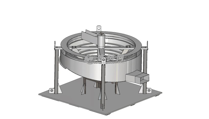 砂砾清洗器设计模型 - solidworks机械设备模型